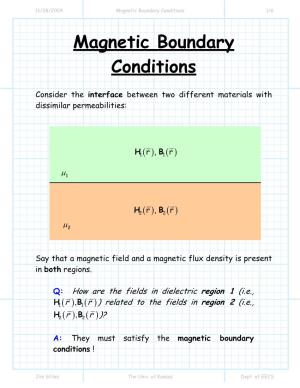 Magnetic Boundary Conditions 1/6