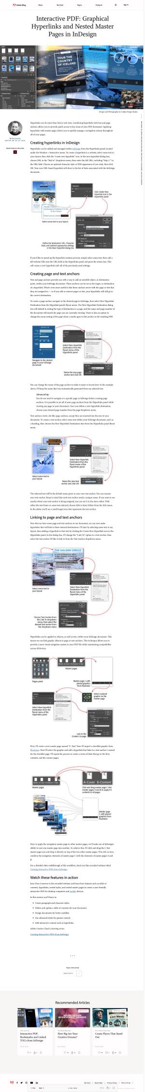 Interactive PDF: Graphical Hyperlinks and Nested Master Pages in Indesign