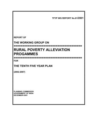 Rural Poverty Alleviation Progammes ======For