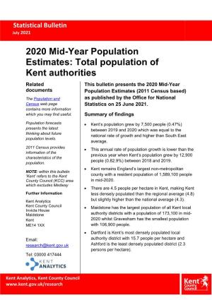 Mid Year Population Estimates