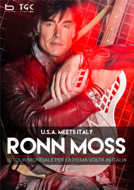 Ronn Moss Il Tour Mondiale Per La Prima Volta in Italia Bros Group Italia