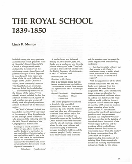 The Royal School 1839-1850