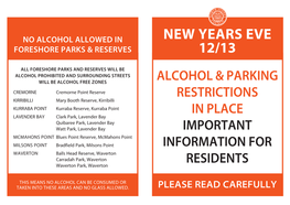 New Years Eve 12/13 in North Sydney Road Closures