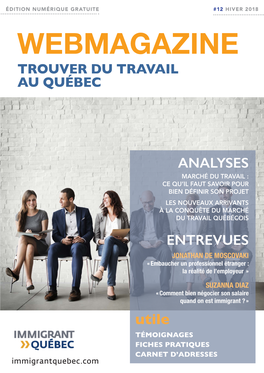 Webmagazine Trouver Du Travail Au Québec