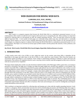 Web Crawler for Mining Web Data
