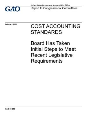 GAO-20-266, Cost Accounting Standards