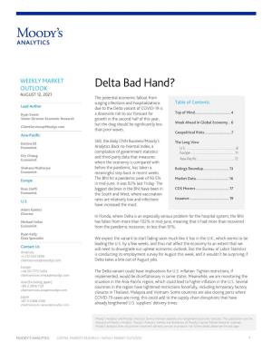Weekly Market Outlook: Delta Bad Hand?