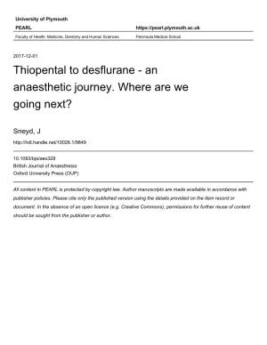 Abstract/Summary Development Targets in Anaesthetic