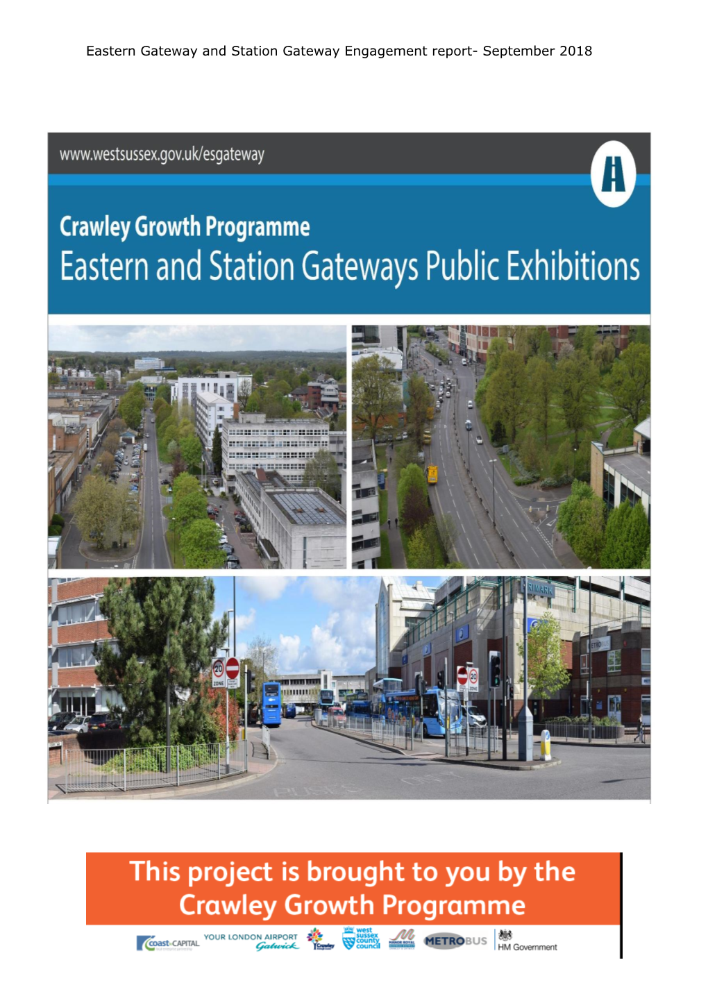 Eastern Gateway and Station Gateway Engagement Report- September 2018