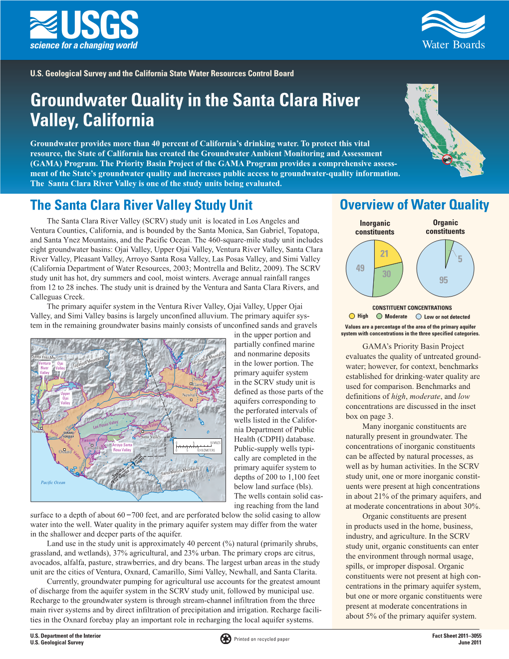 Groundwater Quality in the Santa Clara River Valley, California