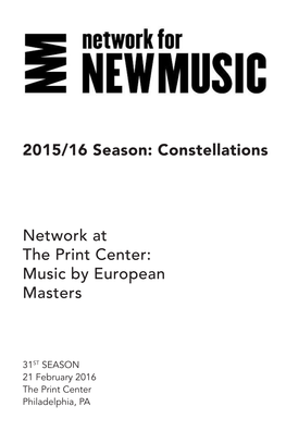 Constellations Network at the Print Center