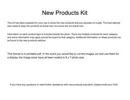 New Products Kit