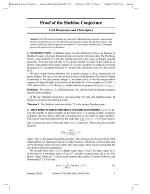 Proof of the Sheldon Conjecture