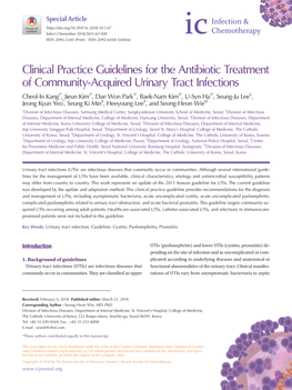 Clinical Practice Guidelines for the Antibiotic Treatment of Community