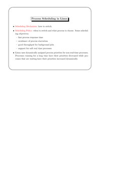 Process Scheduling in Linux