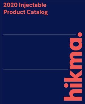 2020 Injectable Product Catalog