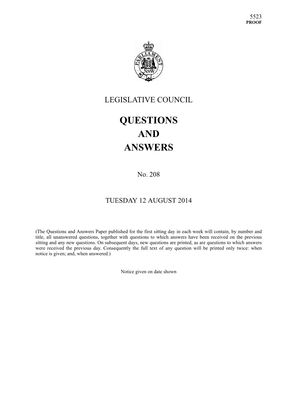 Questions & Answers Paper No