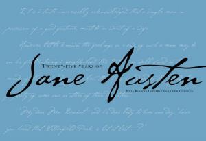 Twenty-Five Years of Jane Austen at Goucher College