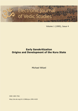 Early Sanskritization Origins and Development of the Kuru State
