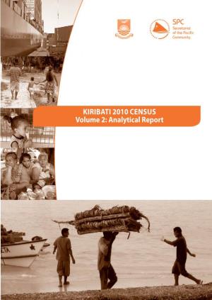 Kiribati 2010 Census Volume 2: Analytical Report
