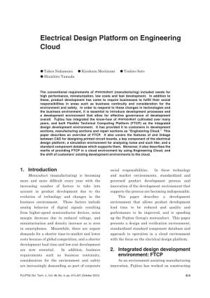 Electrical Design Platform on Engineering Cloud