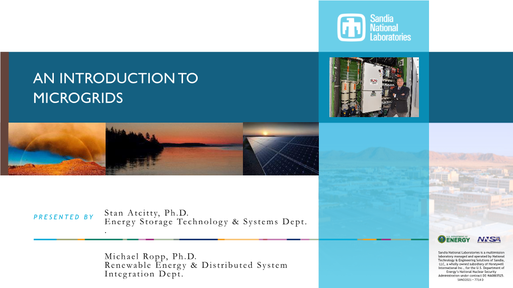 An Introduction to Microgrids