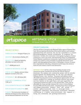 Artspace Utica Overview