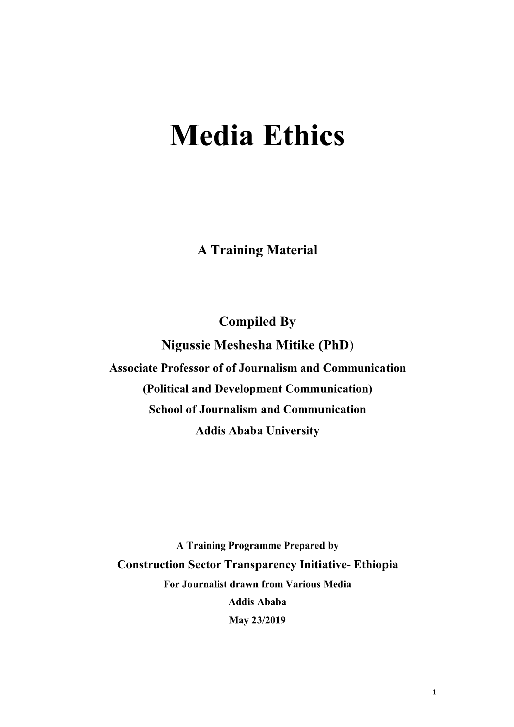 Media Ethics