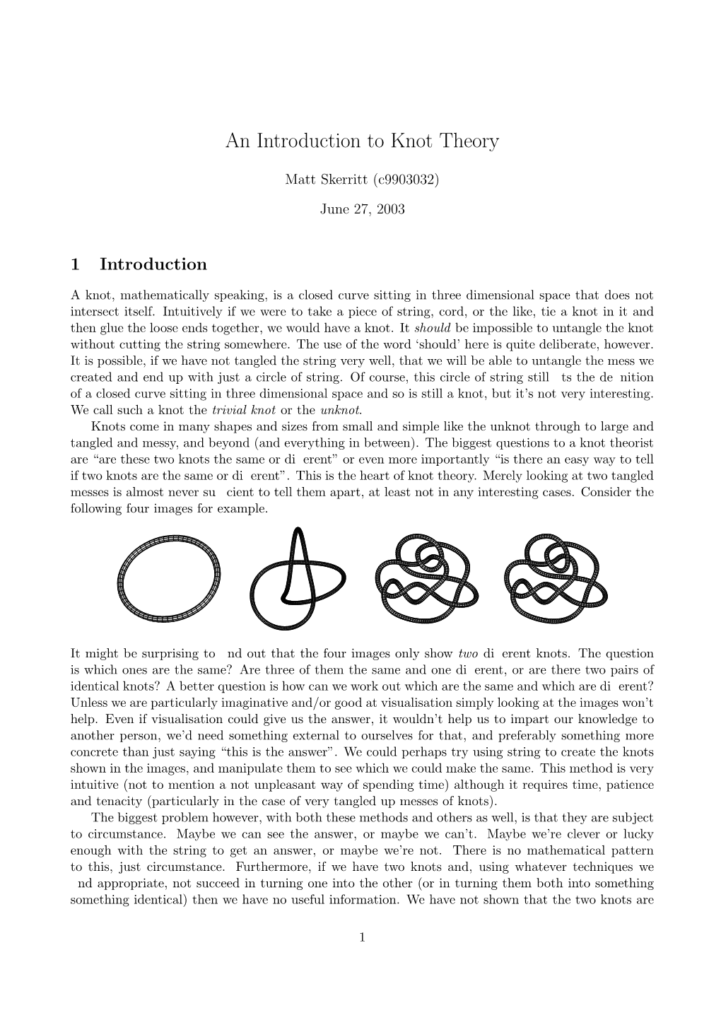 An Introduction to Knot Theory