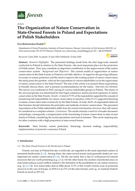 The Organization of Nature Conservation in State-Owned Forests in Poland and Expectations of Polish Stakeholders