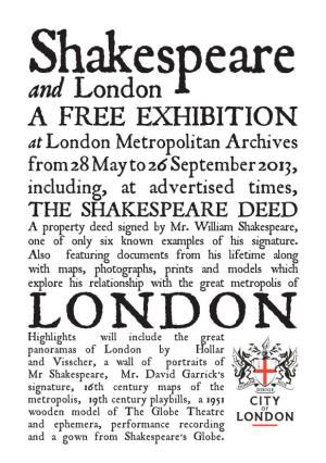 Shakespeare and London Programme
