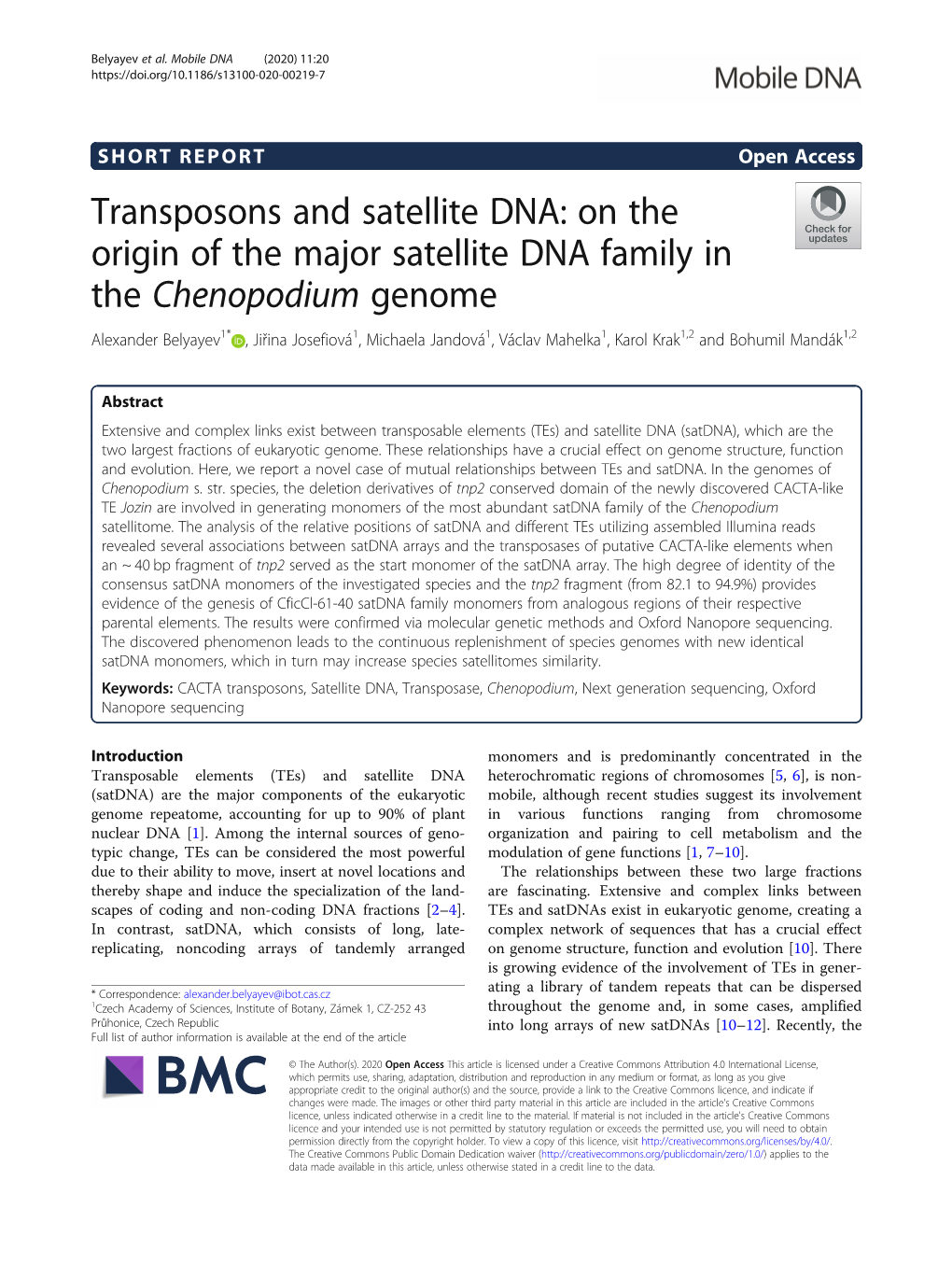 Transposons and Satellite