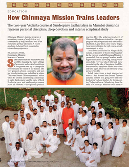 How Chinmaya Mission Trains Leaders