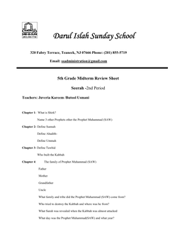 Darul Islah Sunday School