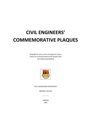 Civil Engineers' Commemorative Plaques