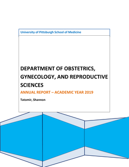 Department of Obstetrics, Gynecology, and Reproductive Sciences