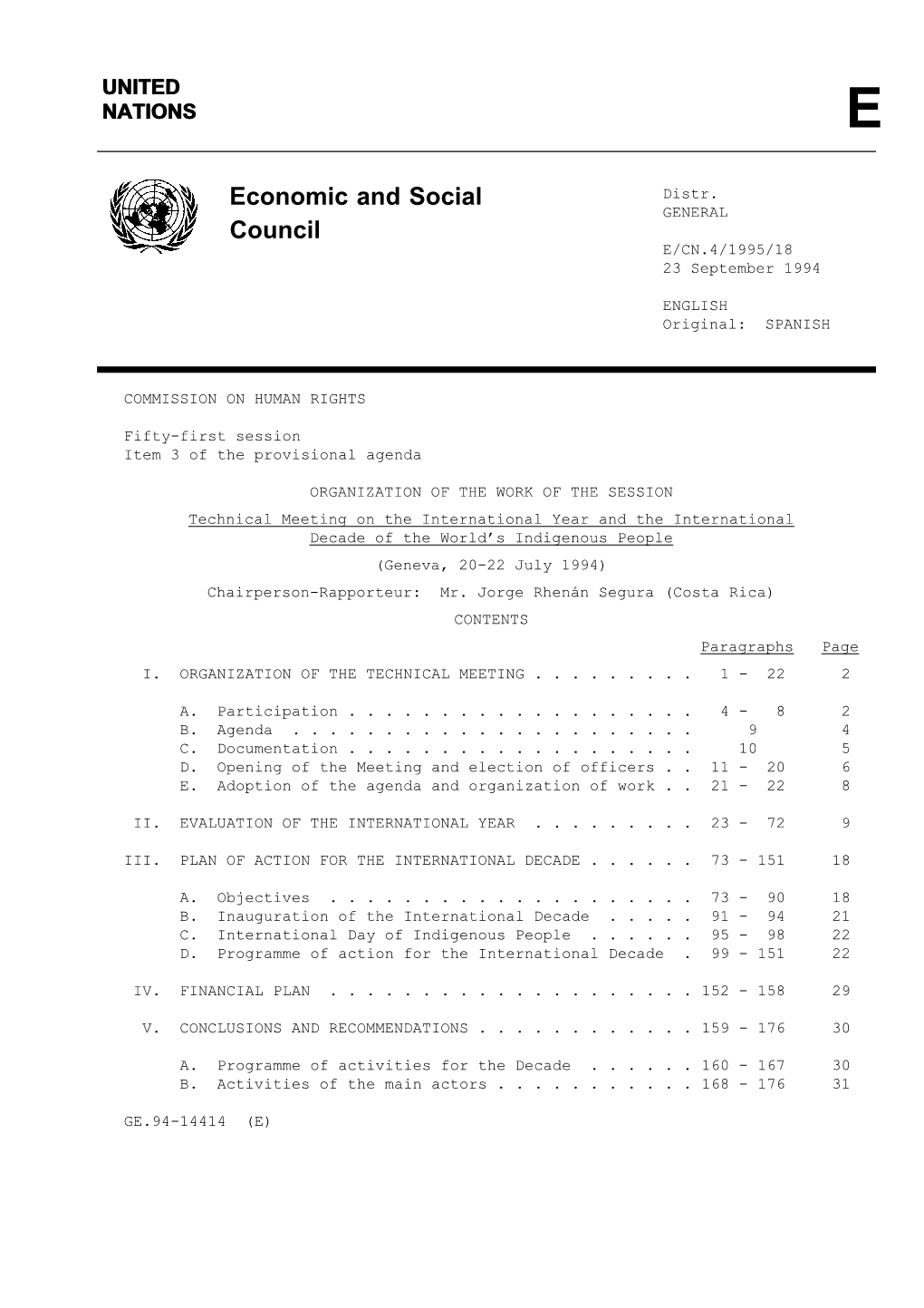 Economic and Social Council