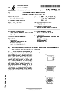 EUROPEAN PATENT APPLICATION Published in Accordance with Art