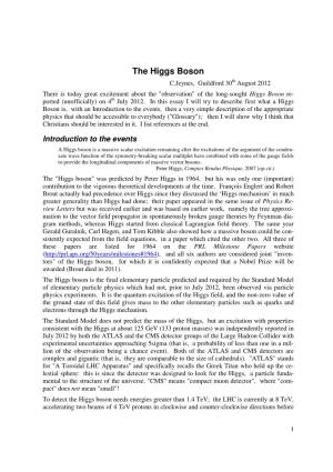On the Higgs Boson (PDF)