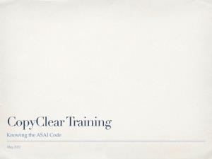 May 2021 Copyclear Training
