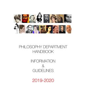 Philosophy Handbook 2019-2020