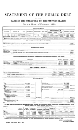 Statement of the Public Debt