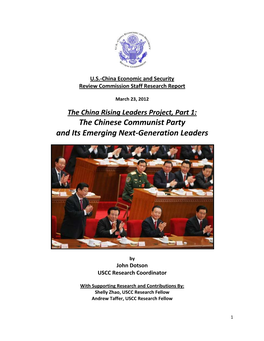 The Chinese Communist Party and Its Emerging Next-Generation Leaders