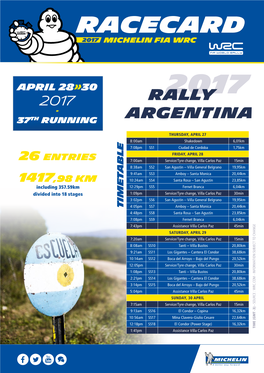 Rally Argentina Is Probably the WRC’S Most Popular Fixture Given the Tens of Thousands ARGENTINA of Spectators Who Line the Stages