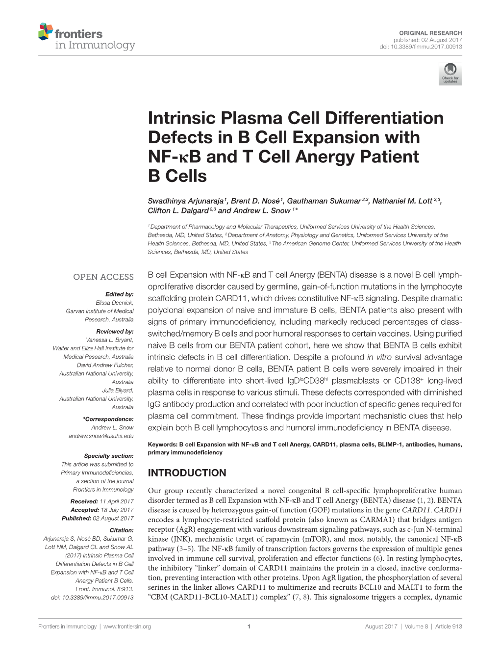 Intrinsic Plasma Cell Differentiation Defects In B Cell Expansion With ...