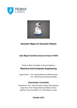 Semantic Maps for Domestic Robots Electrical and Computer Engineering