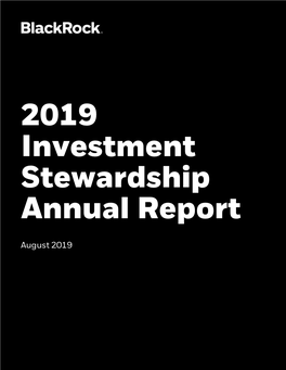 2019 Investment Stewardship Annual Report
