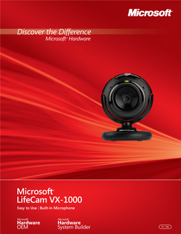 Microsoft Lifecam VX-1000 Easy to Use | Built-In Microphone