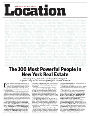 The 100 Most Powerful People in New York Real Estate