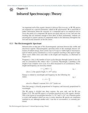 Infrared Spectroscopy: Theory